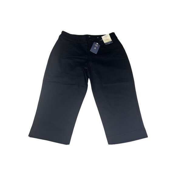 St. John's Bay Womens Black Capri Pants Size 4P Mid Rise Pockets NWT - Picture 9 of 12